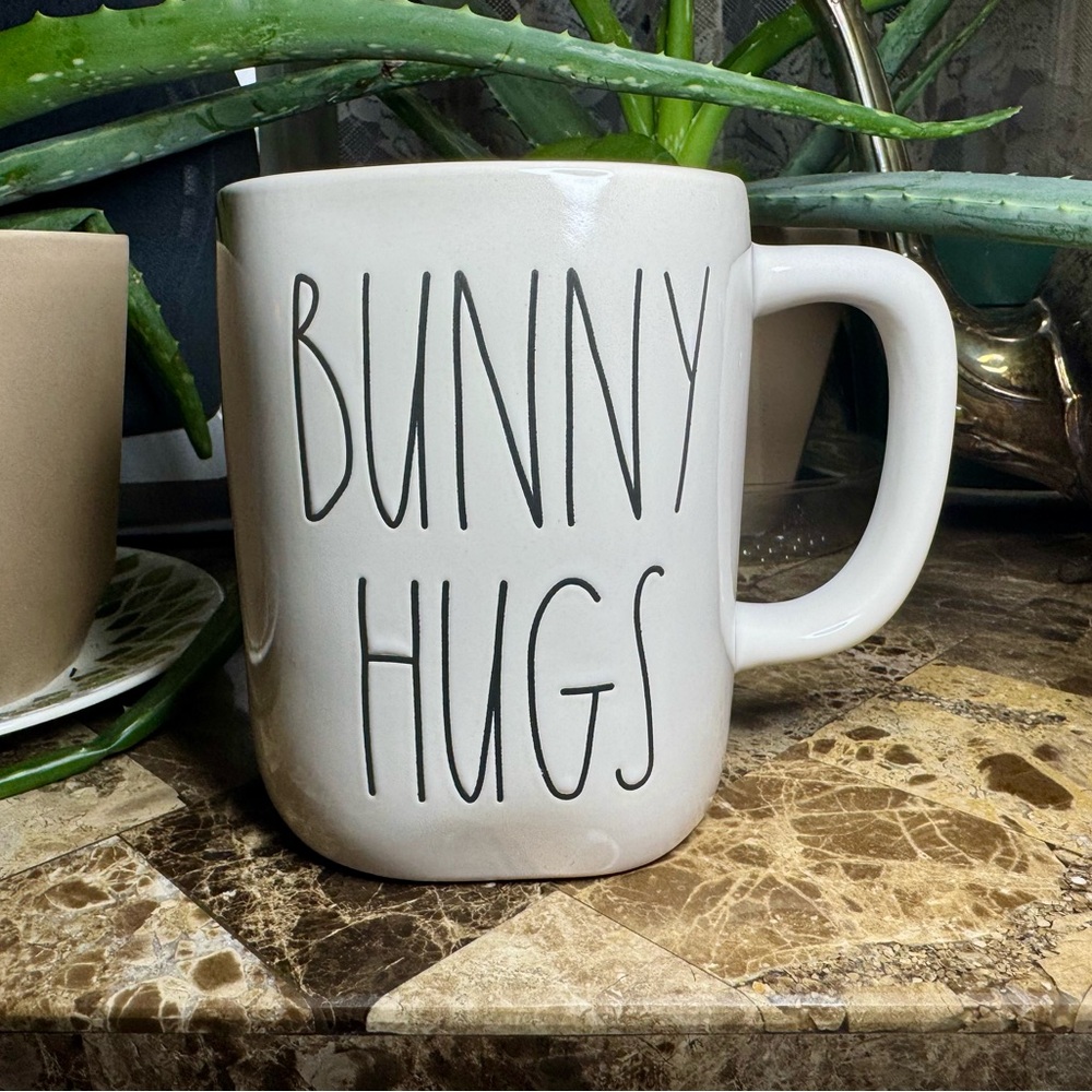 Rae Dunn White and Black Ceramic Mug